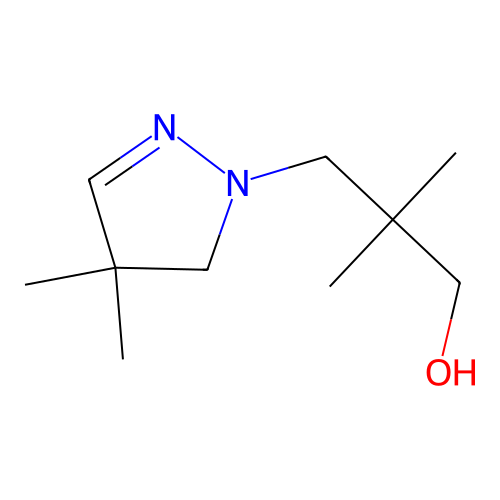 4,5-Dihydro-beta,beta,4,4-tetramethyl-1H-pyrazole-1-propanol structure