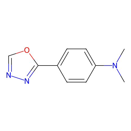 Benzenamine, N,N-dimethyl-4-(1,3,4-oxadiazol-2-yl)- structure