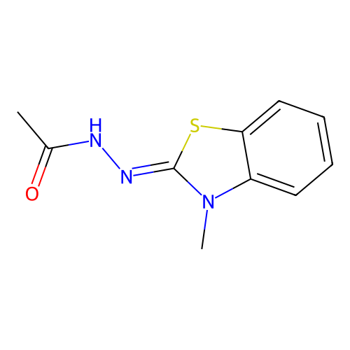 N-[(3-methyl-1,3-benzothiazol-2-ylidene)amino]acetamide structure