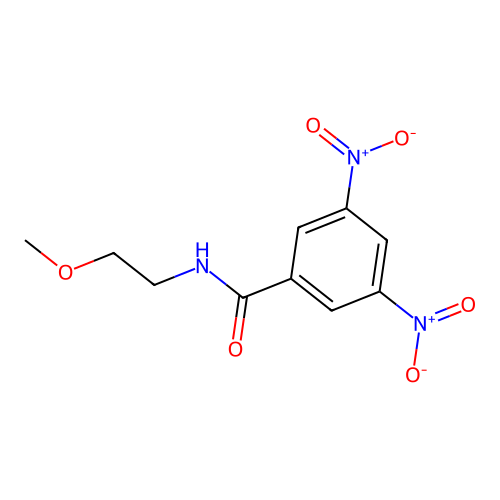 N-(2-methoxyethyl)-3,5-dinitrobenzamide structure