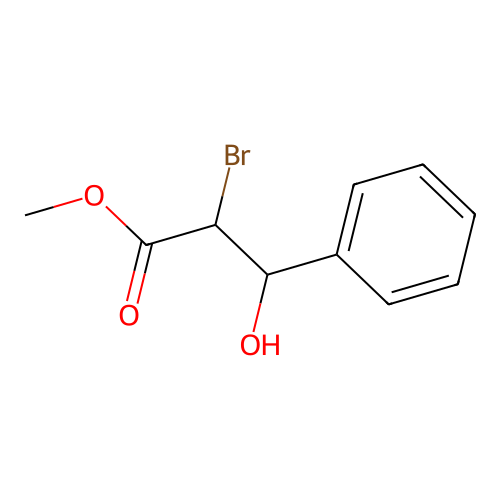 Methyl 2-bromo-3-hydroxy-3-phenylpropanoate structure