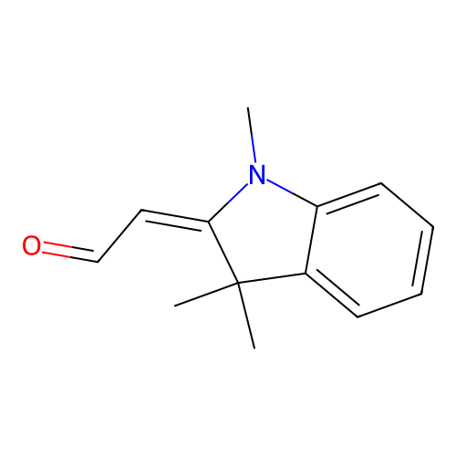 (E)-2-(1,3,3-trimethylindolin-2-ylidene)acetaldehyde structure