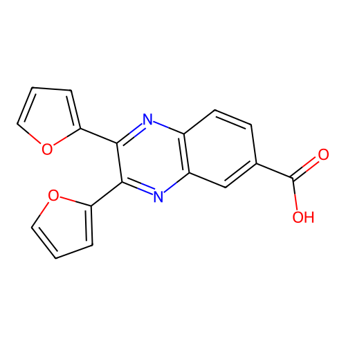 2,3-Di-furan-2-yl-quinoxaline-6-carboxylic acid structure
