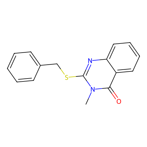 2-(benzylsulfanyl)-3-methyl-4(3H)-quinazolinone structure