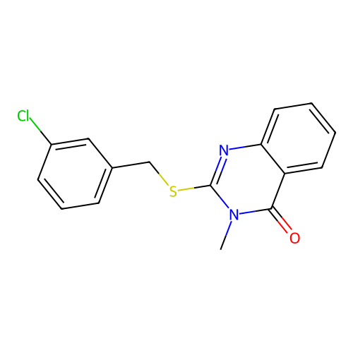 2-[(3-Chlorophenyl)methylsulfanyl]-3-methylquinazolin-4-one structure
