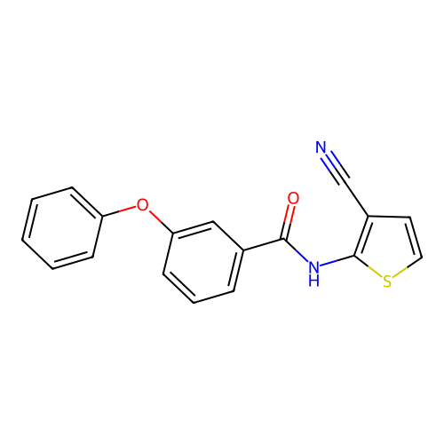 N-(3-cyanothiophen-2-yl)-3-phenoxybenzamide structure