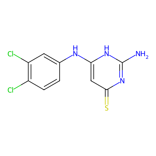 2-Amino-6-(3,4-dichloroanilino)-4-pyrimidinethiol structure