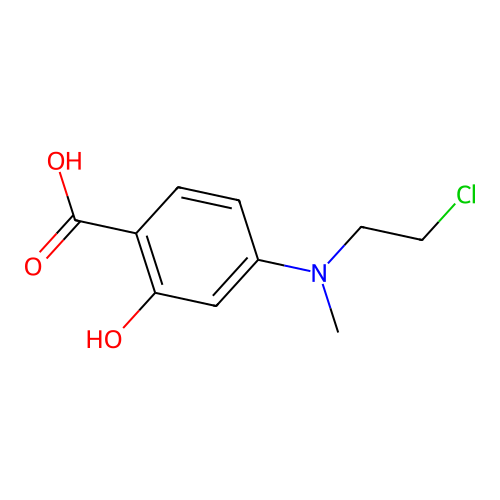 4-[(2-Chloroethyl)(methyl)amino]-2-hydroxybenzoic acid structure