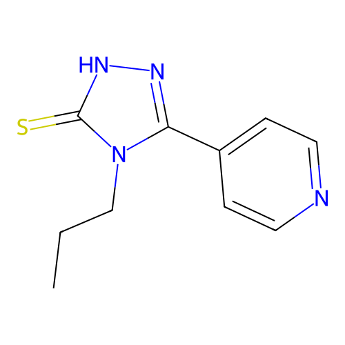 4-propyl-5-pyridin-4-yl-4H-1,2,4-triazole-3-thiol structure