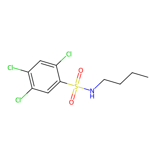 n-Butyl-2,4,5-trichlorobenzenesulfonamide structure