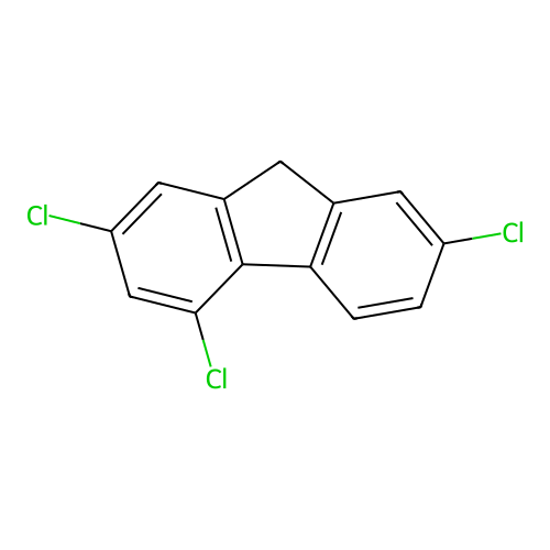2,4,7-Trichlorofluorene structure