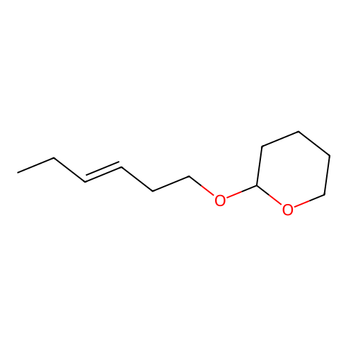 2H-Pyran, 2-(3-hexen-1-yloxy)tetrahydro- structure