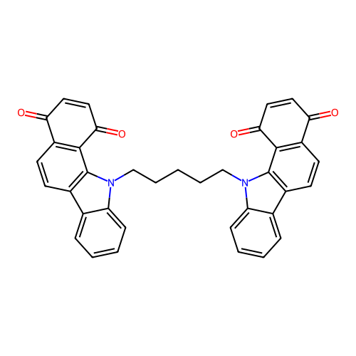 11-[5-(1,4-Dioxobenzo[a]carbazol-11-yl)pentyl]benzo[a]carbazole-1,4-dione structure