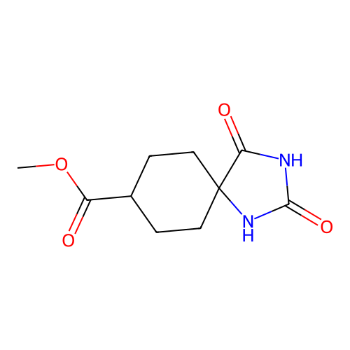 Methyl 2,4-dioxo-1,3-diazaspiro[4.5]decane-8-carboxylate structure