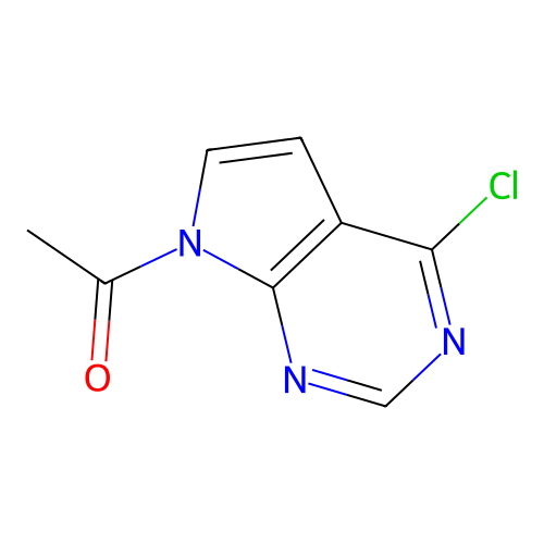 1-(4-chloro-7H-pyrrolo[2,3-d]pyrimidin-7-yl)ethanone structure