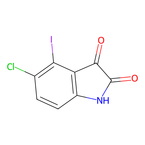 5-Chloro-4-iodo-1H-indole-2,3-dione structure