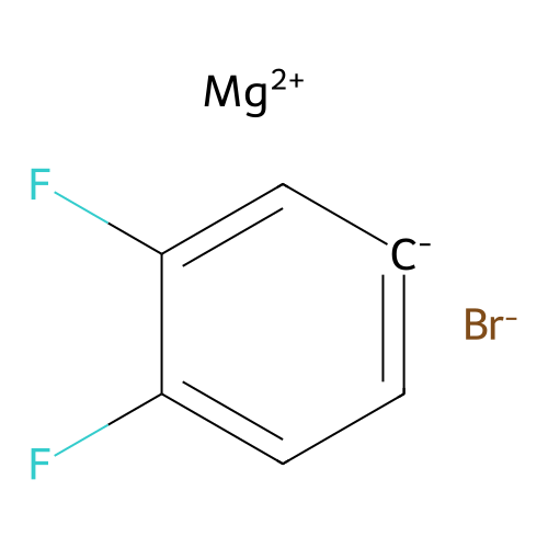 Magnesium;1,2-bis(fluoranyl)benzene-5-ide;bromide structure