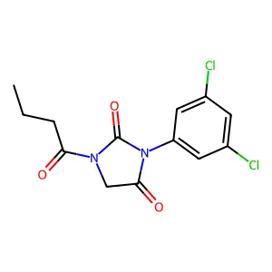 2,4-Imidazolidinedione, 3-(3,5-dichlorophenyl)-1-(1-oxobutyl)- structure