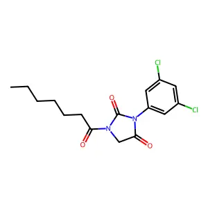 3-(3,5-Dichlorophenyl)-1-heptanoylimidazolidine-2,4-dione structure