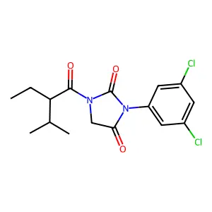 3-(3,5-Dichlorophenyl)-1-(2-ethyl-3-methylbutanoyl)imidazolidine-2,4-dione structure