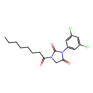 3-(3,5-Dichlorophenyl)-1-octanoylimidazolidine-2,4-dione structure