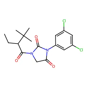 3-(3,5-Dichlorophenyl)-1-(2-ethyl-3,3-dimethylbutanoyl)imidazolidine-2,4-dione structure