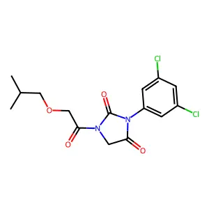 2,4-Imidazolidinedione, 3-(3,5-dichlorophenyl)-1-((2-methylpropoxy)acetyl)- structure