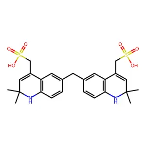 6,6'-Methylenebis(2,2-dimethyl-4-methanesulfonic acid-1,2-dihydroquinoline) structure