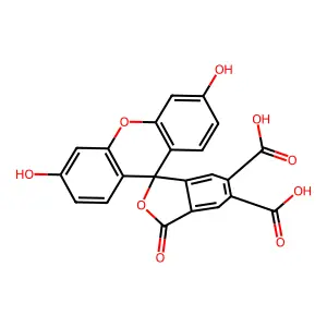 5,6-Dicarboxyfluorescein structure