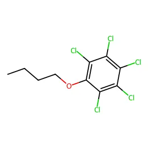 Benzene, 1-butoxy-2,3,4,5,6-pentachloro- structure