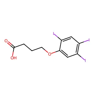 4-(2,4,5-三碘苯氧基)丁酸 structure