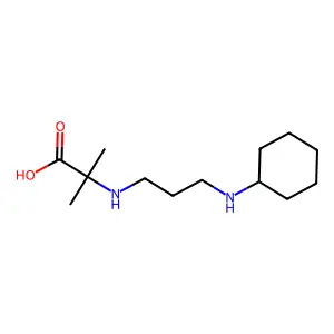N-(3-(Cyclohexylamino)propyl)-2-methylalanine structure