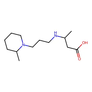 Butanoic acid, 3-((3-(2-methyl-1-piperidinyl)propyl)amino)- structure