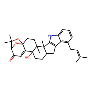 4-(3-Methyl-2-butenyl)paspalinine structure