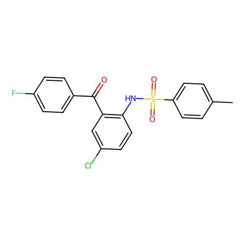 N-(4-chloro-2-(4-fluorobenzoyl)phenyl)-4-methylbenzenesulfonamide structure