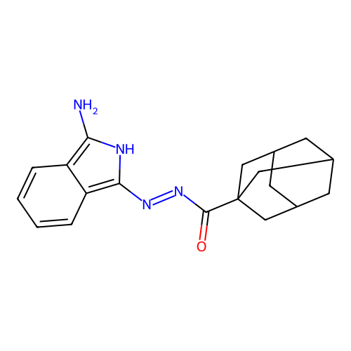 adamantanyl-N-[(3-aminoisoindolylidene)azamethyl]carboxamide structure