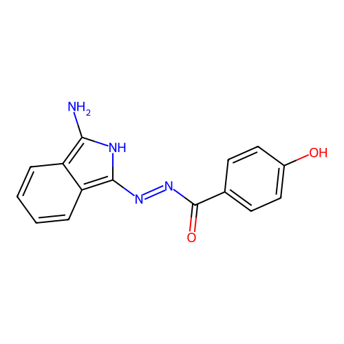 N'-[(1Z)-3-amino-1H-isoindol-1-ylidene]-4-hydroxybenzohydrazide structure