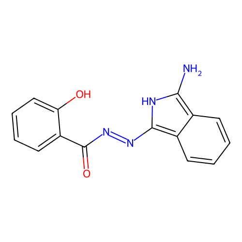 N'-[(1Z)-3-amino-1H-isoindol-1-ylidene]-2-hydroxybenzohydrazide structure