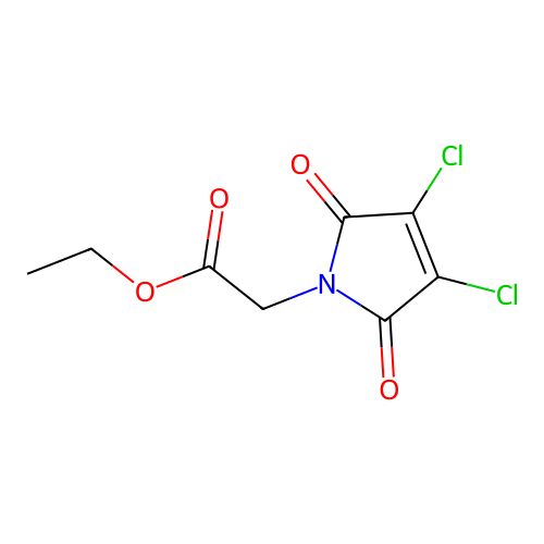 Ethyl 2-(3,4-dichloro-2,5-dioxopyrrol-1-yl)acetate structure