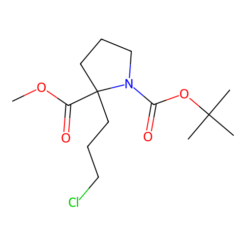 1-Tert-butyl 2-methyl 2-(3-chloropropyl)pyrrolidine-1,2-dicarboxylate structure