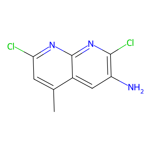 2,7-二氯-5-甲基-1,8-萘啶-3-胺 structure