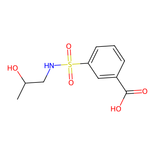 3-[N-(2-羟丙基)氨磺酰]苯甲酸 structure