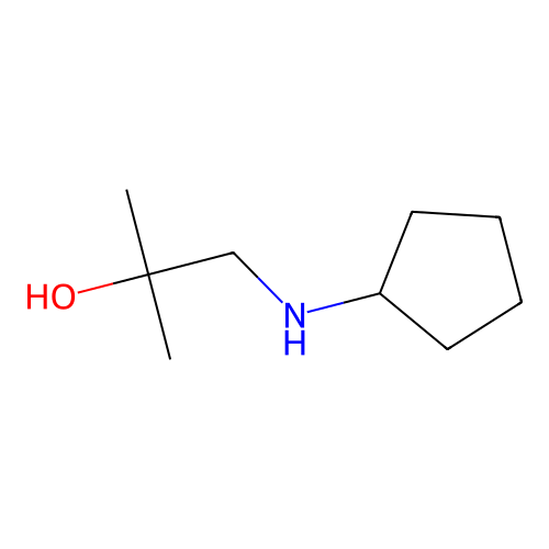 1-(Cyclopentylamino)-2-methylpropan-2-ol structure