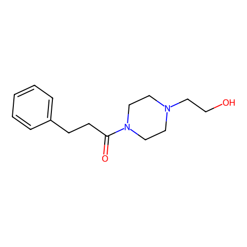 1-[4-(2-Hydroxyethyl)piperazin-1-yl]-3-phenylpropan-1-one structure