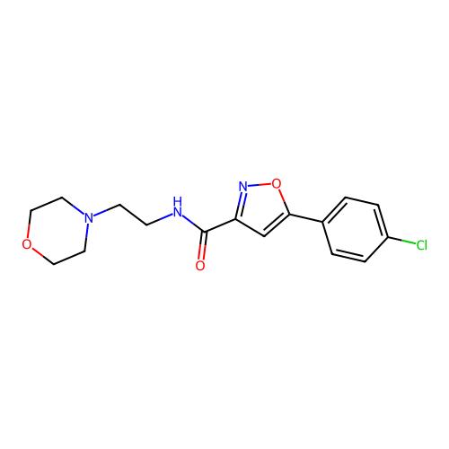 5-(4-Chlorophenyl)-n-(2-morpholinoethyl)isoxazole-3-carboxamide structure