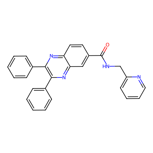 2,3-Diphenyl-N-[(pyridin-2-YL)methyl]quinoxaline-6-carboxamide structure