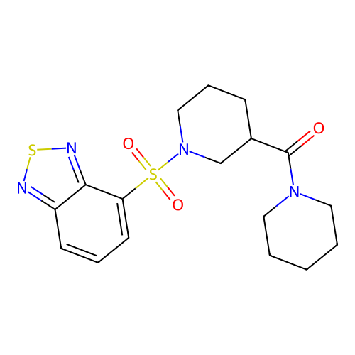 [1-(2,1,3-Benzothiadiazol-4-ylsulfonyl)piperidin-3-yl](piperidin-1-yl)methanone structure