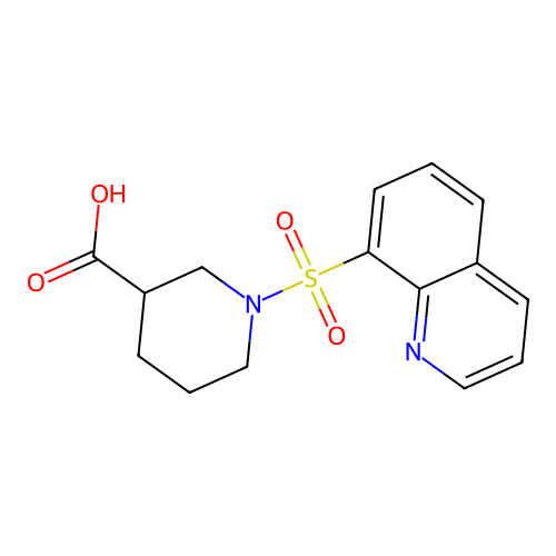 1-Quinolin-8-ylsulfonylpiperidine-3-carboxylic acid structure