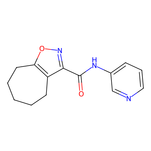 N-(3-pyridinyl)-5,6,7,8-tetrahydro-4H-cyclohepta[d]isoxazole-3-carboxamide structure