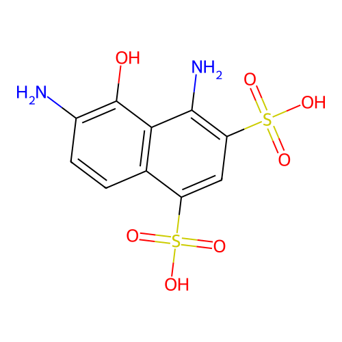 1,3-Naphthalenedisulfonic acid, 4,6-diamino-5-hydroxy- structure